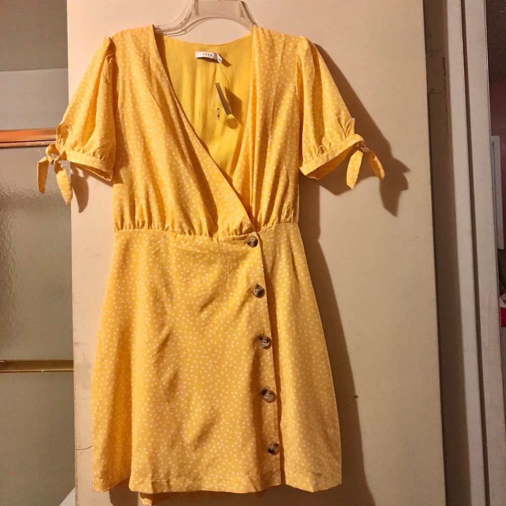 Yellow polka dot dress